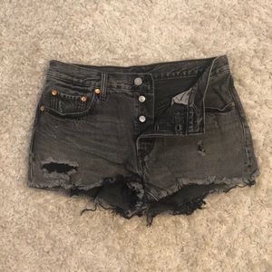 Levi’s 501 Black Washed Shorts